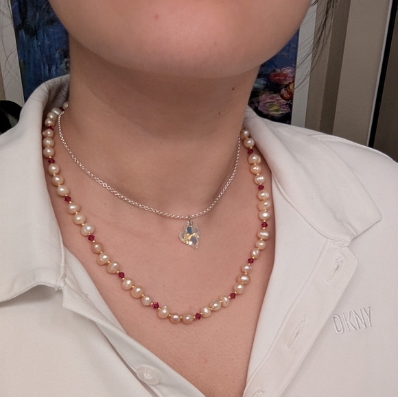 Freshwater Pearl Swarovski Necklace - Picture 12 of 12